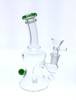  6" Glass Water Pipe Banger Hanger Dab Rig / Bong - Green 