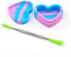  Heart Shaped Silicone Jar 18ml Assorted Colors 