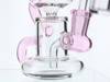  6" Mini Klein Recycler Dab Rig with 14mm Male 90 Degree Banger 25mm Dia - Pink 