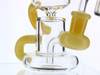  6" Mini Klein Recycler Dab Rig with 14mm Male 90 Degree Banger 25mm Dia - Yellow 