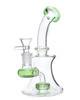 5.5" Glass Banger Hanger Dab Rig: Green