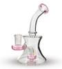 5.5" Glass Banger Hanger Dab Rig: Pink