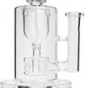 High Five 9" Clear Torus Incycler Glass Water Pipe: Cloud Cover Glass 