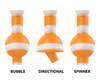  White Rhino Carb-It 3 in 1 Silicone Carb Cap: Glow Orange and White 