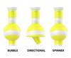  White Rhino Carb-It 3 in 1 Silicone Carb Cap: Glow Yellow and White 