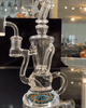 Dekal Glass Klein Recycler: Fillacello Base with Dichro Marble