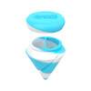 White Rhino Silicone Diamond Spinner Carb Cap: Wax Jar + Terp Pearl - Glow Blue and White