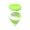 White Rhino Silicone Diamond Spinner Carb Cap: Wax Jar + Terp Pearl - Glow Green and White