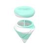 White Rhino Silicone Diamond Spinner Carb Cap: Wax Jar + Terp Pearl - Glow Mint and White