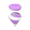 White Rhino Silicone Diamond Spinner Carb Cap: Wax Jar + Terp Pearl - Glow Purple and White