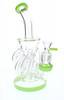 Topoo 10" Green Slime Vortex Recycler Water Pipe 