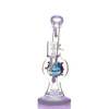  10" Glass Virus Perc Dab Rig: Colored Accents - Assorted Colors 
