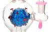  10" Glass Virus Perc Dab Rig: Colored Accents - Assorted Colors 