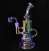 VapeBrat Incycler Dab Rig - 9" Iridescent Bong Recycler: VapeBrat