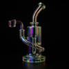 Incycler Dab Rig - 9" Iridescent Bong Recycler: VapeBrat