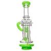 calibear Carta 2 Glass: Double Uptake Recycler Glass Attachment - Milky Green 