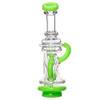 calibear Carta 2 Glass: Double Uptake Recycler Glass Attachment - Milky Green 