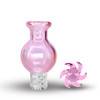 VapeBrat Pink Bubble Carb Cap Spinner with Pink Terp Spinner 25mm