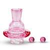 VapeBrat Auto Spinner Pink Carb Cap Bell 25mm with Two Terp Pearls