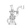 Micro Wax Rig FTK Double Uptake Klein Recycler 5.5": VapeBrat