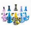 Silicone Wax Recycler Dab Rig: Rocket Ship 9" Ritual - Blue and White