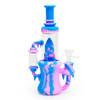 Silicone Recycler Dab Rig: Rocket Ship 9" Ritual - Pink and Blue