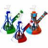 6" Silicone Glass Hybrid Beaker Bottom Water Pipe