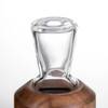 puffco peak halo wood ring glass top close up 2
