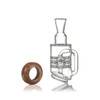 puffco peak recycler glass top with wood
