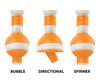 White Rhino Carb-It 3 in 1 Silicone Carb Cap: Glow Orange and White 