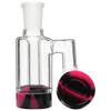 14mm Male 90 degree Reclaim Catcher Banger with Silicone Jar Set