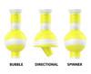  White Rhino Carb-It 3 in 1 Silicone Carb Cap: Glow Yellow and White 