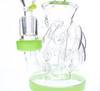 Topoo 10" Green Slime Vortex Recycler Water Pipe 