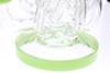 Topoo 10" Green Slime Vortex Recycler Water Pipe 