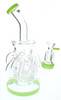 Topoo 10" Green Slime Vortex Recycler Water Pipe 