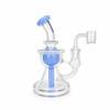 7" Mini Incycler Glass Dab Rig: Milky Blue