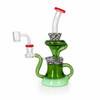 8.5" Wig Wag Klein Recycler Rig: Green with 3 Uptake Tubes