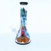 R Morty Rick and Friends Hand Painted Glass Bong