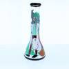 R Morty Rick and Friends Hand Painted Glass Bong
