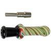  3.5" Slyme Multi Color Spiral Linework Nectar Pipe with 10M Titanium Tip 