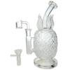  7.8" Bent Neck Clear Pineapple Water Pipe 