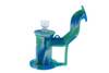  Silicone Dab Rig Waterpipe Kit with Quartz Nail - Blue, Green & White 