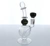  6" Conviction Glass Bong Green Colored Swirl - American Made Glass 