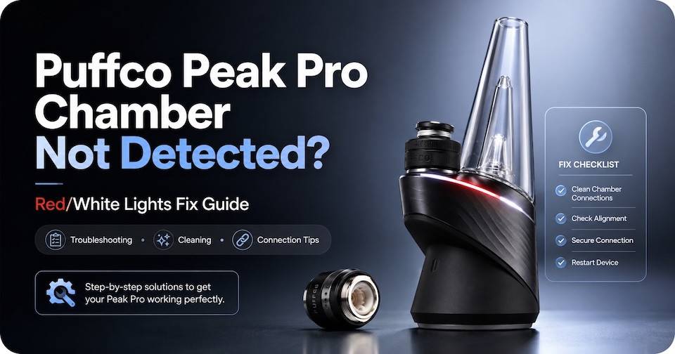 Puffco Peak Pro Chamber Not Detected? Red/White Lights Fix Guide