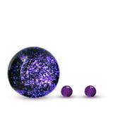 Slurper Marble with Two Terp Pearls: Purple Stardust Dichro