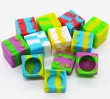  Silicone 9ML Square Lego Jar Assorted Colors 