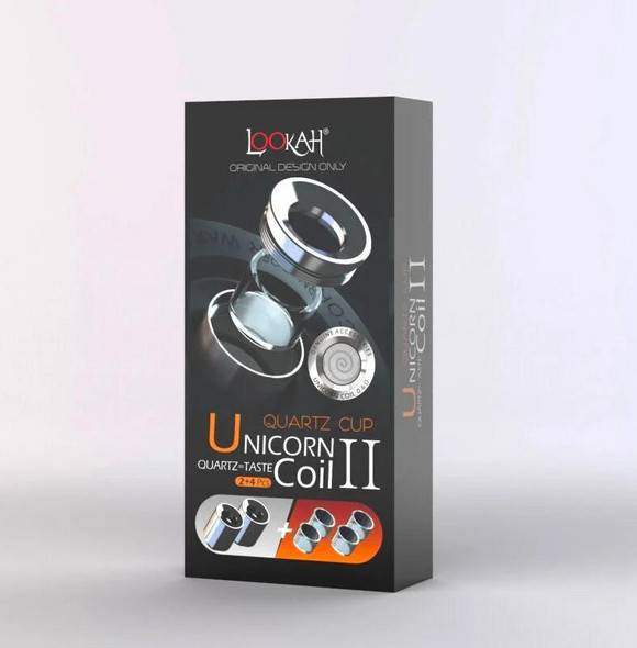 Lookah Unicorn Quartz Coil Ⅱ - 2x Atomizers + 4 x Quartz Dish 