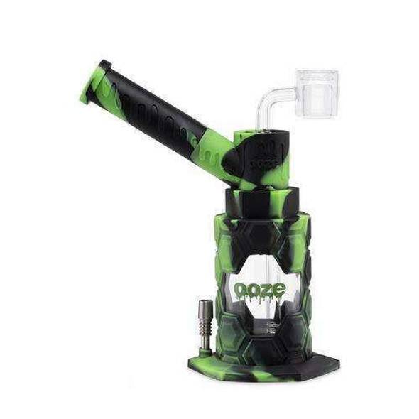  Ooze Mojo 8" Silicone Glass Hybrid Water Pipe & Nectar Collector - Chameleon 