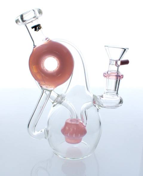 Topoo 7" Milky Pink Recycler Water Pipe 