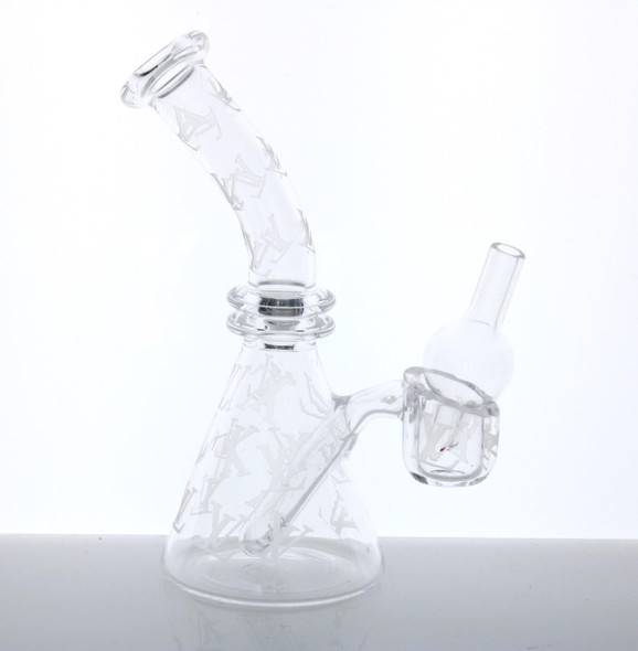  5" All Quartz Mini Beaker Dab Rig - LV Pattern 